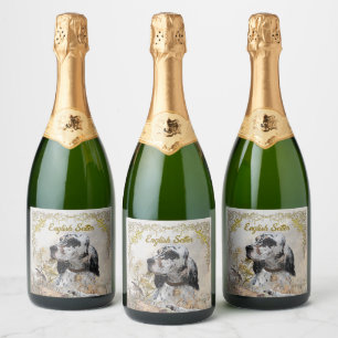 English Setter Sparkling Wine Label