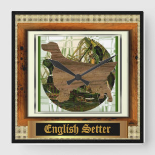 English Setter Sport Of It Square Wall Clock