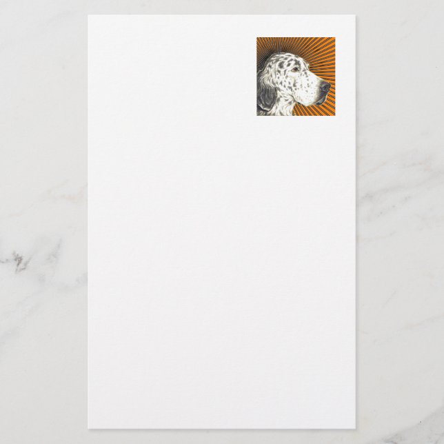 English Setter Stationery (Front)