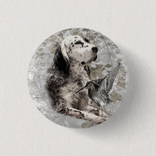 English Setter  T-Shirt Trucker Hat 3 Cm Round Badge
