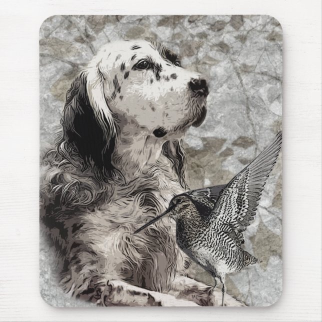 English Setter  T-Shirt Trucker Hat Button Keychai Mouse Mat (Front)