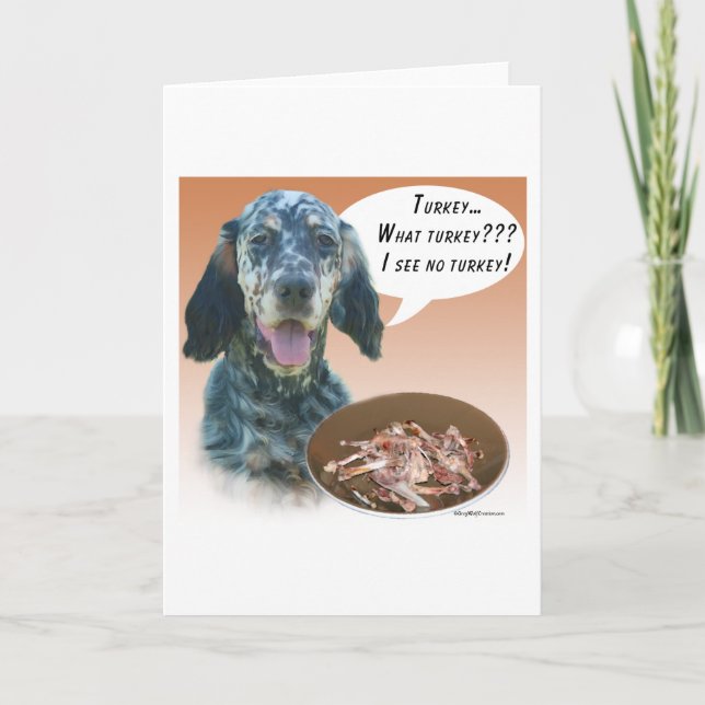 English Setter Turkey Card (Front)