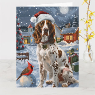 English Setter Winter Wonderland Christmas Joy Card