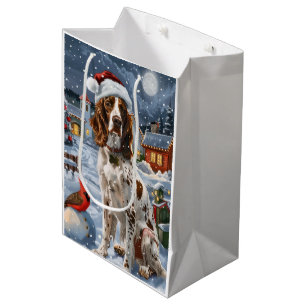 English Setter Winter Wonderland Christmas Joy Medium Gift Bag
