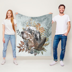 English setter , Woodcock Hunting , Art Fleece Blanket