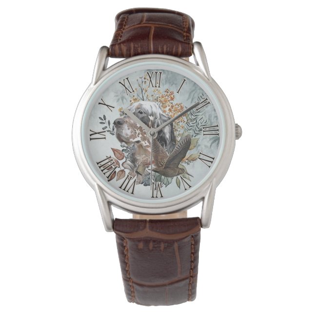 English setter , Woodcock Hunting , Art  Watch (Front)