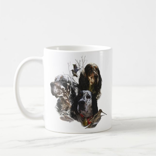 English Setter , woodcock hunting  Coffee Mug (Left)