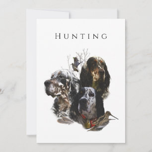 English Setter , woodcock hunting Invitation
