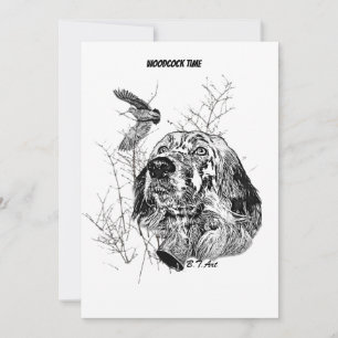 English Setter , Woodcock hunting Invitation