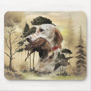 English Setter , woodcock hunting  Mouse Mat