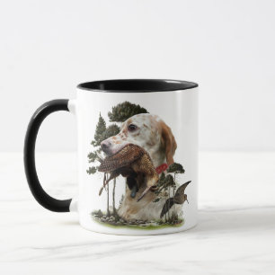 English Setter , woodcock hunting Mug