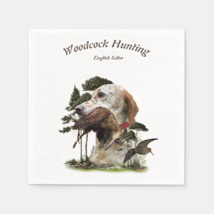 English Setter , woodcock hunting  Napkin