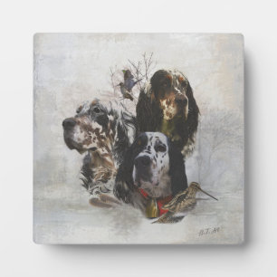 English Setter , woodcock hunting Plaque