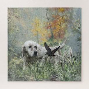 English Setter , woodcock hunting season , Art Jigsaw Puzzle