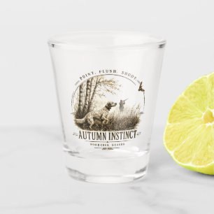 English Setter , Woodcock hunting Shot Glass