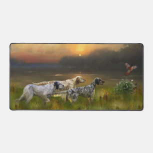 English setters art desk mat