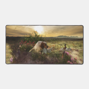 English setters art desk mat