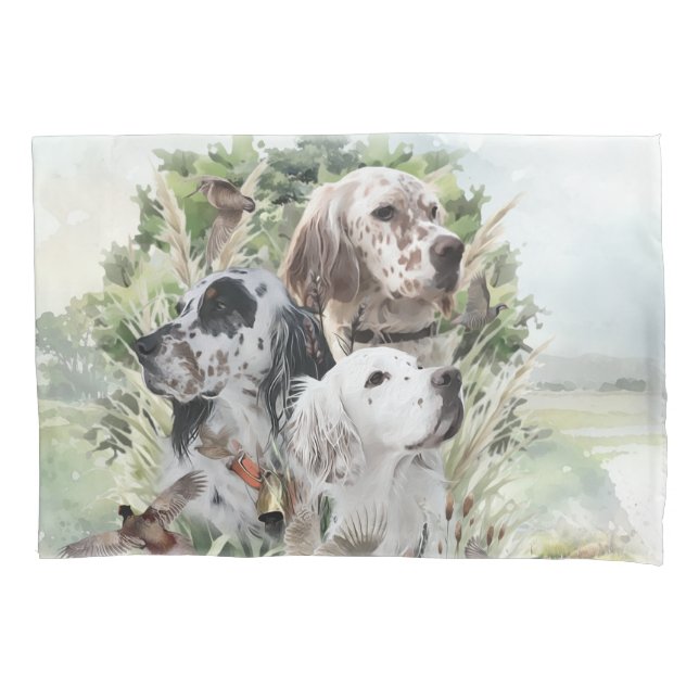 English Setters  Pillowcase (Front)