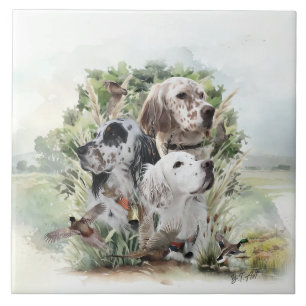 English Setters  Tile