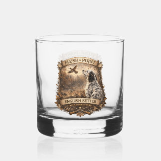 English Setters Whiskey Glass