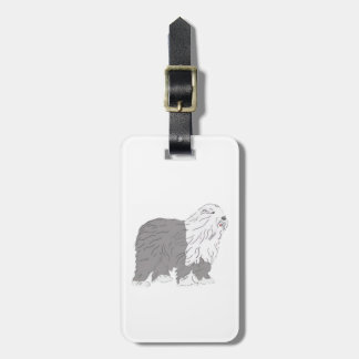 English Sheepdog Luggage Tag