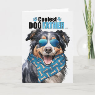 English Shepherd Dog Coolest Dad Father's Day Holiday Card