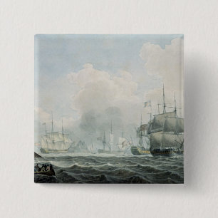 English Ships of War 15 Cm Square Badge