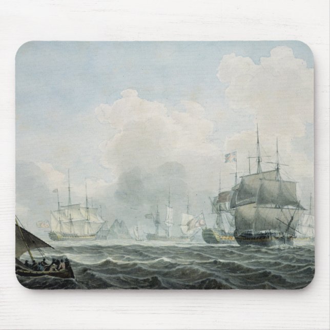English Ships of War Mouse Mat (Front)