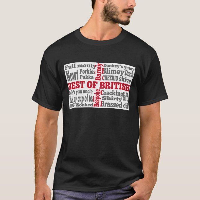 English slang on the St George's Cross flag T-Shirt (Front)