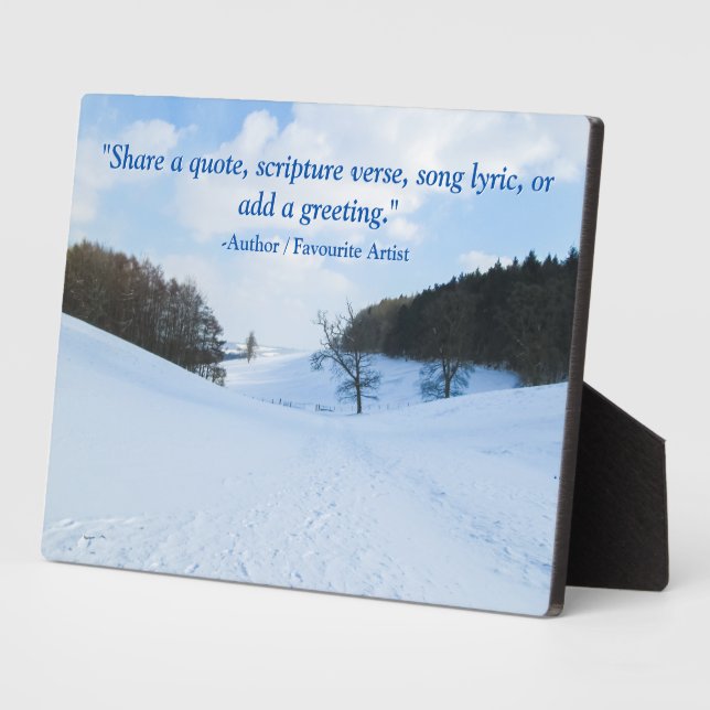 English Snow Valley - Personalised Plaque (Side)