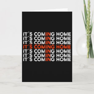 English Soccer It's Coming Home England Flag Card