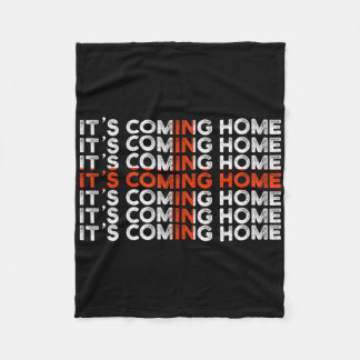 English Soccer It's Coming Home England Flag  Fleece Blanket