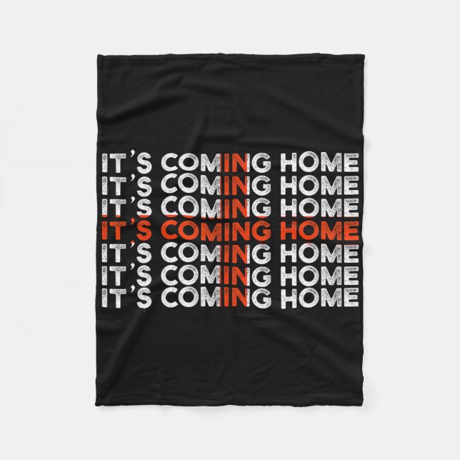 English Soccer It's Coming Home England Flag  Fleece Blanket (Front)