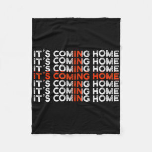 English Soccer It's Coming Home England Flag Fleece Blanket