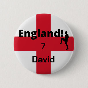 English Soccer Player customisable 6 Cm Round Badge