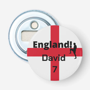 English Soccer Player customisable Bottle Opener