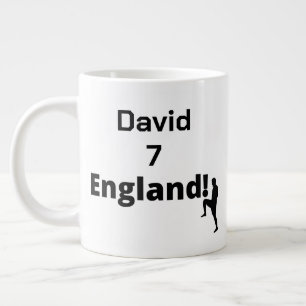 English Soccer Player customisable  Large Coffee Mug