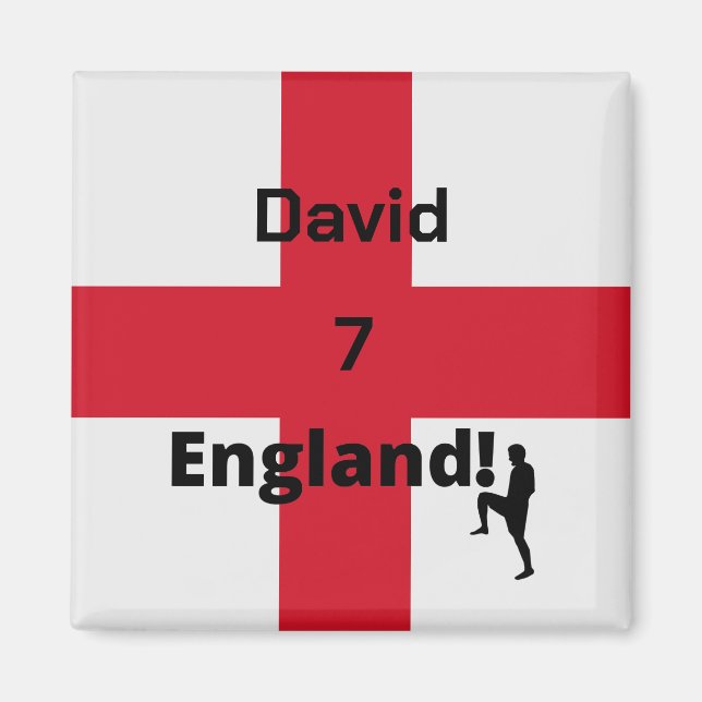 English Soccer Player customisable  Magnet (Front)