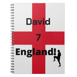 English Soccer Player customisable Notebook