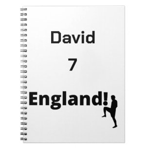 English Soccer Player customisable Notebook