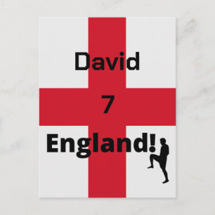 English Soccer Player customisable Postcard