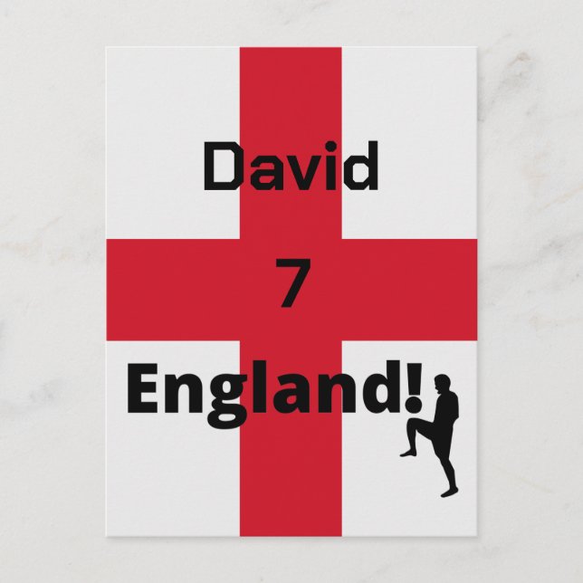 English Soccer Player customisable  Postcard (Front)