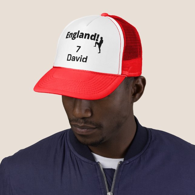 English Soccer Player customisable  Trucker Hat (In Situ)