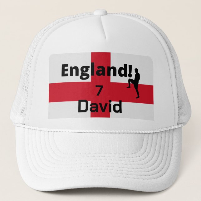 English Soccer Player customisable Trucker Hat (Front)