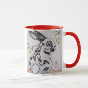 English Spot Bunny Rabbit Design Mug by Tuzi