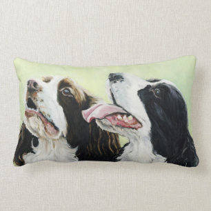 English Spring Spaniel Dog Art Pillow