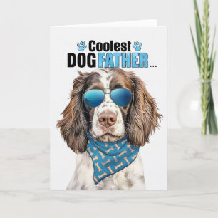 English Springer Dog Coolest Dad Father's Day Holiday Card
