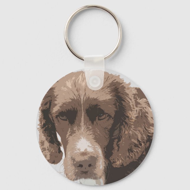 English Springer Key Ring (Front)