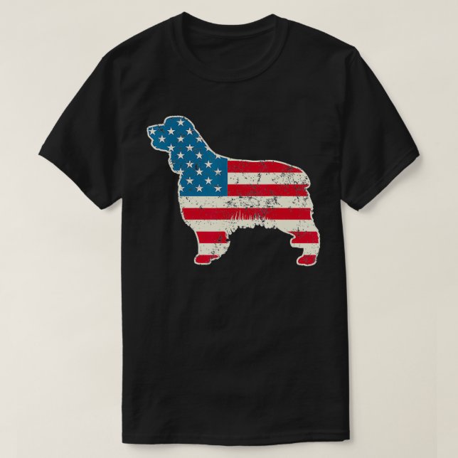 English Springer Spaniel 4th of July Men USA Ameri T-Shirt (Design Front)