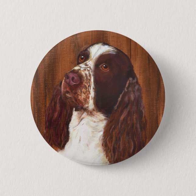 English Springer Spaniel 6 Cm Round Badge (Front)
